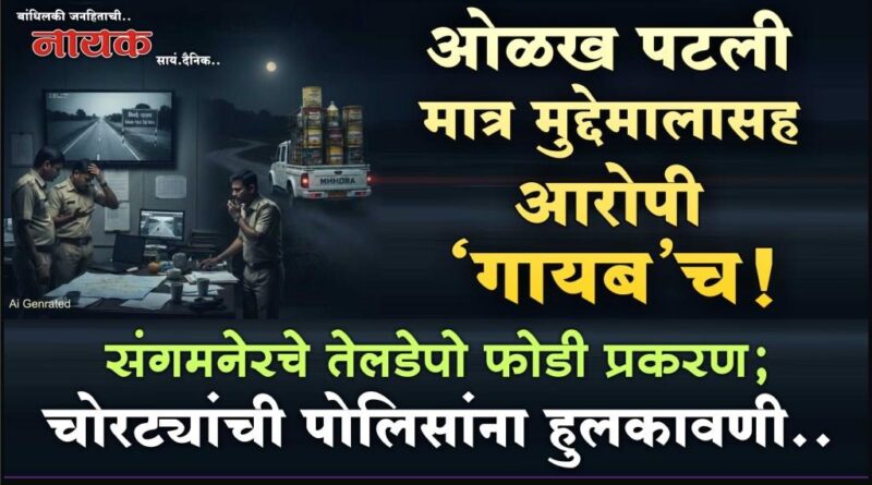 ओळख पटली मात्र मुद्देमालासह आरोपी ‘गायब’च! संगमनेरचे तेलडेपो फोडी प्रकरण; चोरट्यांची पोलिसांना हुलकावणी..