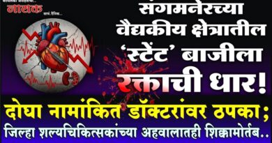 संगमनेरच्या वैद्यकीय क्षेत्रातील ‘स्टेंट’ बाजीला रक्ताची धार! दोघा नामांकित डॉक्टरांवर ठपका; जिल्हा शल्यचिकित्सकांच्या अहवालातही शिक्कामोर्तब..